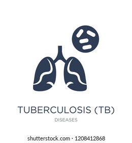 Tuberculosis (TB) icon. Trendy flat vector Tuberculosis (TB) icon on white background from Diseases collection, vector illustration can be use for web and mobile, eps10