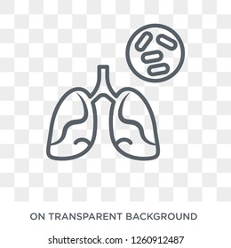 Tuberculosis (TB) icon. Trendy flat vector Tuberculosis (TB) icon on transparent background from Diseases collection. High quality filled Tuberculosis (TB) symbol use for web and mobile