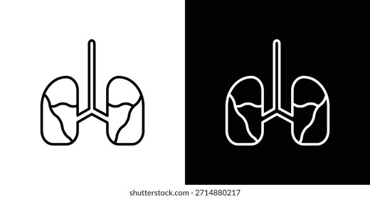 Tuberculosis TB icon in trendy stroke liner style. Set of Website icon vector.