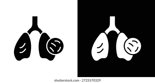 Icono de tuberculosis en estilo lineal delgado de estilo moderno.