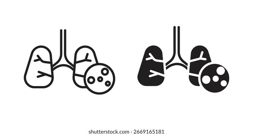 Icono de tuberculosis. Ilustración vectorial. Ilustración vectorial aislada. Ilustración EPS.