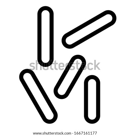 Tuberculosis virus vector illustration, line design icon