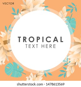 Tuberose flower frame, Vector illustration design element