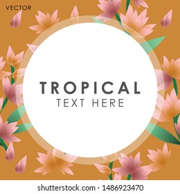 tuberose flower frame, Vector illustration design element