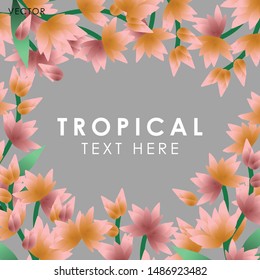 tuberose flower frame, Vector illustration design element