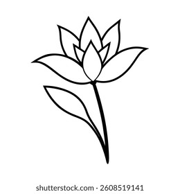 tuberose flower icon with white background
