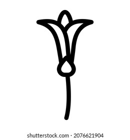 tuberose nature flower line icon vector. tuberose nature flower sign. isolated contour symbol black illustration