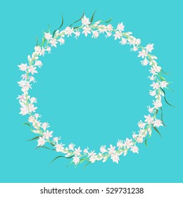 Tuberose vector Image medicinal, perfumery and cosmetic plants. Wallpaper. Use printed materials, signs, posters, postcards, packaging. 