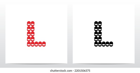 Tubes Cans Letter Logo Design L