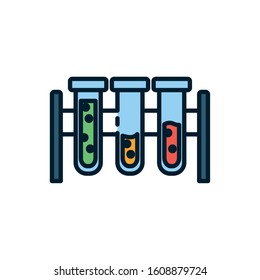 Tubes design, Chemistry substance science laboratory research technology biology equipment and test theme Vector illustration