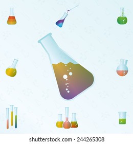 tubes and formulas seamless background