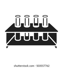 Tubes icon in black style isolated on white background. Medicine and hospital symbol stock vector illustration.