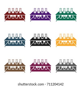 Tubes icon in black style isolated on white background. Medicine and hospital symbol stock vector illustration.