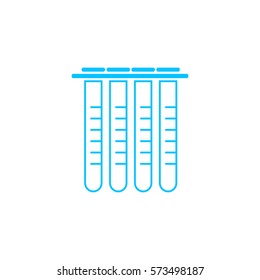 Tubes icon flat. Blue pictogram on white background. Vector illustration symbol