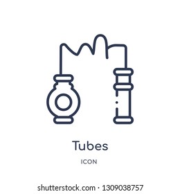 tubes icon from science outline collection. Thin line tubes icon isolated on white background.