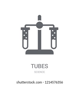 Tubes icon. Trendy Tubes logo concept on white background from Science collection. Suitable for use on web apps, mobile apps and print media.