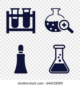 Tubes icons set. set of 4 tubes filled icons such as cream tube, test tube