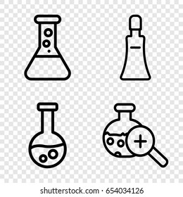 Tubes icons set. set of 4 tubes outline icons such as cream tube, test tube search