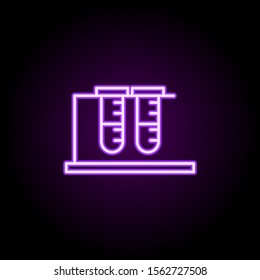 Tubes neon icon. Simple thin line, outline vector of medical icons for ui and ux, website or mobile application