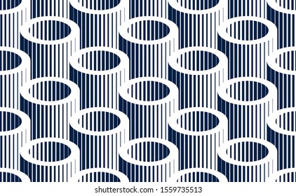 Tubos sobre fondo vectorial sin fisuras, patrón de ilusión óptica de baldosas repetidas, papel textil o de envoltura, fondo web o papel tapiz.