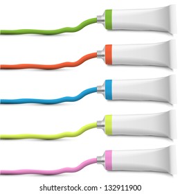 Tubes of paint. Vector illustration