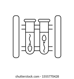 Tubes sperms icon. Simple line, outline vector of artificial insemination icons for ui and ux, website or mobile application