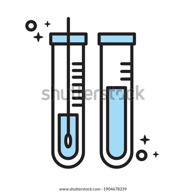 tubes test lab line and colors style icon vector
illustration design