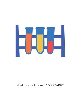 tubes test laboratory isolated icons vector illustration design
