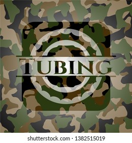 Tubing on camo pattern. Vector Illustration. Detailed.