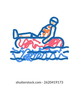 tubing water doodle icon sketch vector. tubing water sign. isolated symbol illustration