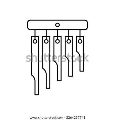 Tubular bells icon design. Percussion tubular bells vector icon. isolated on white background Foto stock © 