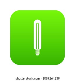 Tubular bulb icon digital green for any design isolated on white vector illustration