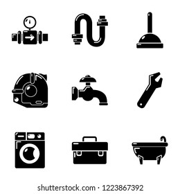 Tubular chief icons set. Simple set of 9 tubular chief vector icons for web isolated on white background