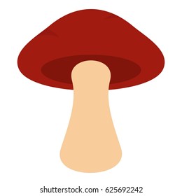 Tubular mushroom icon flat isolated on white background vector illustration