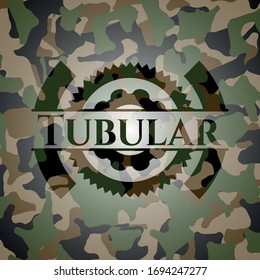 Tubular on camo pattern. Vector Illustration. Detailed.