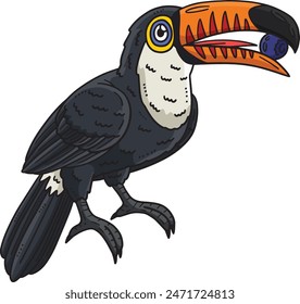 Tucan Bird Cartoon Colored Clipart Illustration