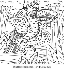 Tucan Bird Coloring Page for Kids