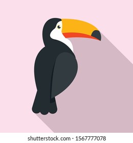 Tucan Icon. Flat Illustration Of Tucan Vector Icon For Web Design