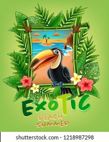 tucan illustration banner