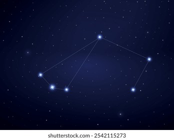 constellation de Tucana dans le ciel nocturne