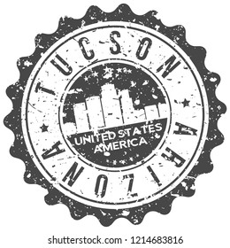 Tucason Arizona Travel Stamp Icon City Design Tourism Export Seal