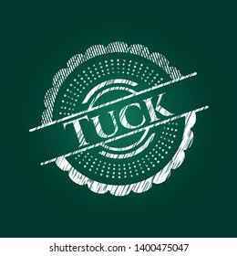 Tuck chalk emblem. Vector Illustration. Detailed.