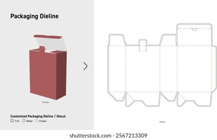 Tuck End auto bottom buckle lock Box Dieline