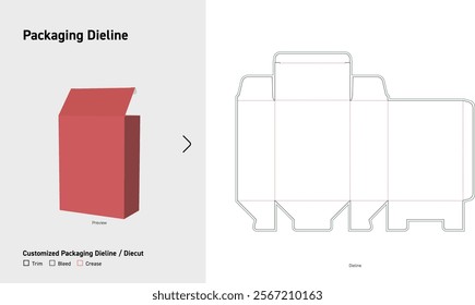 Tuck End auto bottom lock Dieline