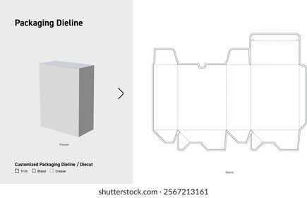 Tuck End auto bottom snap lock Box Dieline