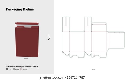 Tuck End auto lock bottom Box Dieline