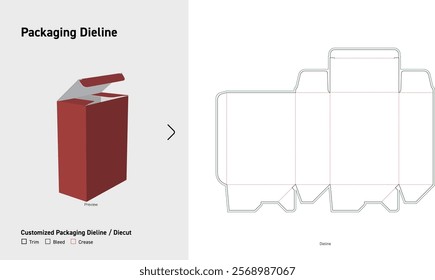 Tuck End auto lock bottom Box Dieline