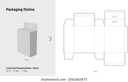 Tuck End back open reverse mortise Box Dieline