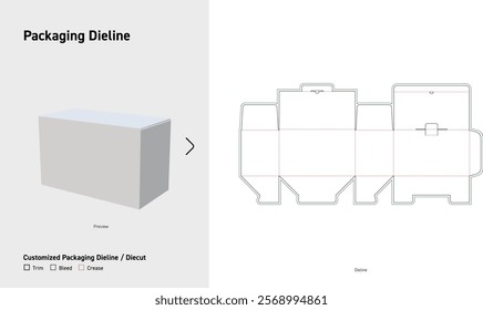 Tuck End bottom snap lock Box Dieline