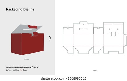 Tuck End bottom snap lock Box Dieline